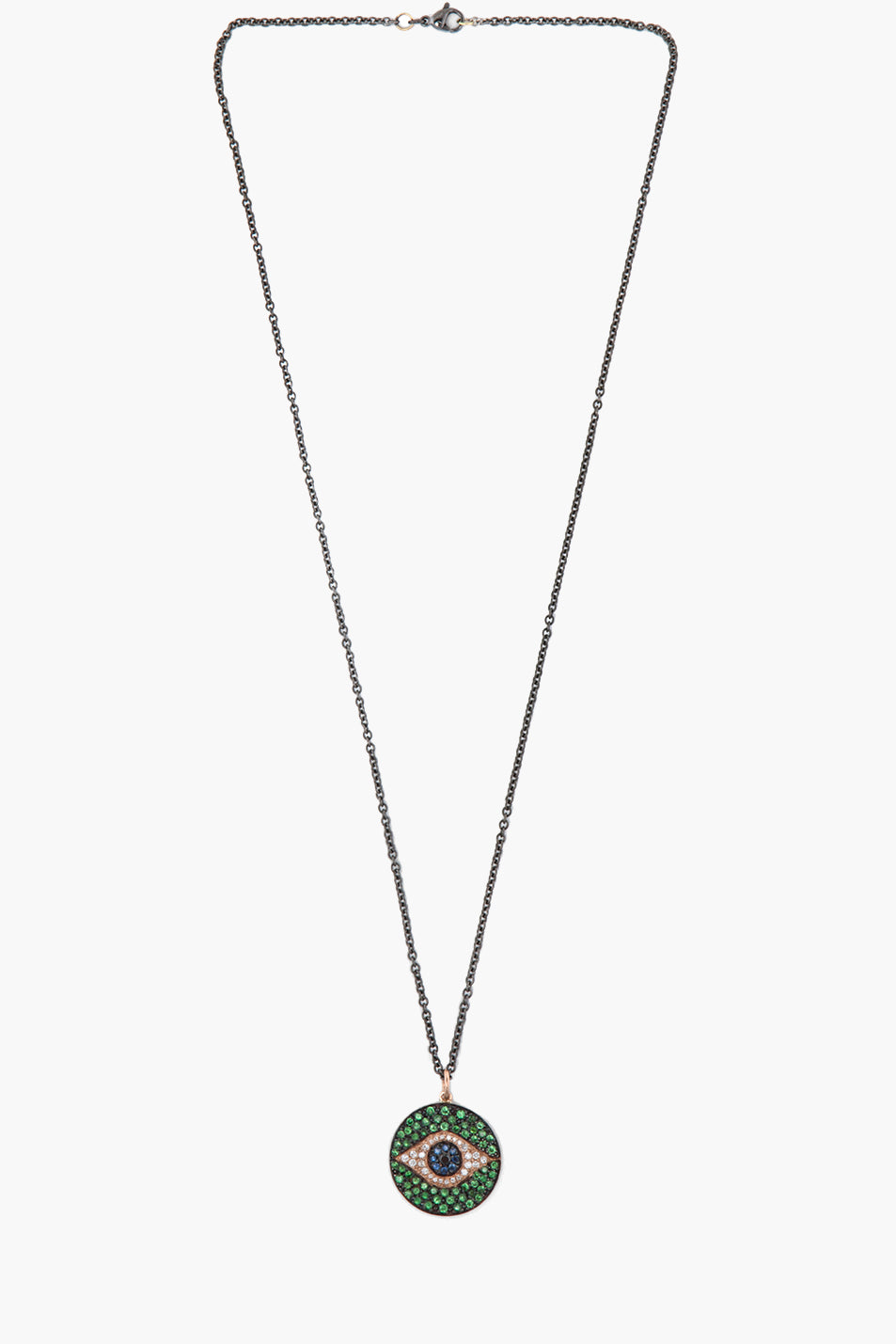 Ileana Makri 18K Yellow Gold Oxidized Green Dawn Pendant