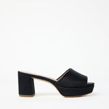 Merapi Raffia Mule - Black