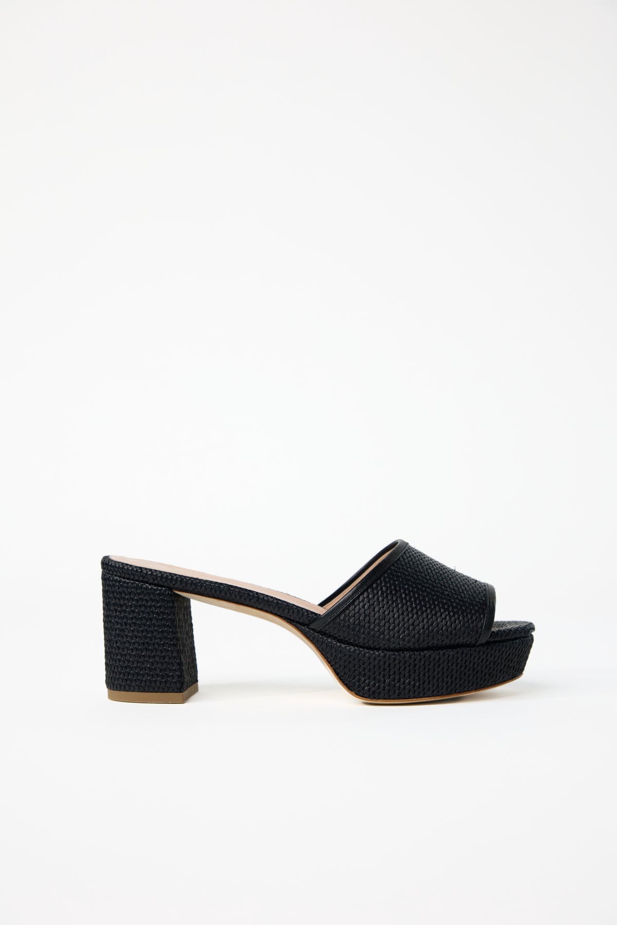 Merapi Raffia Mule - Black