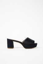 Merapi Raffia Mule - Black