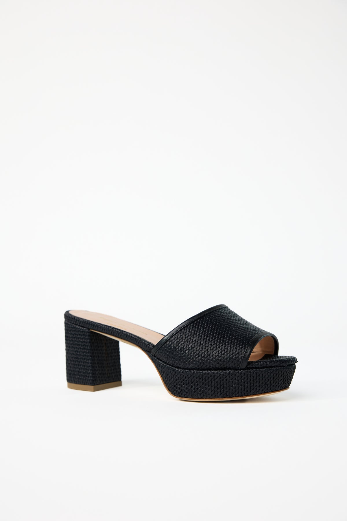 Merapi Raffia Mule - Black