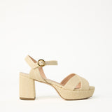 Deidre Raffia Platform - Natural