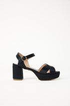 Deidre Raffia Platform - Black