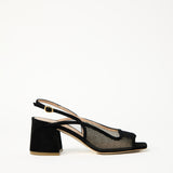 Cavalcade Slingback - Black Suede