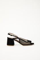 Cavalcade Slingback - Black Suede