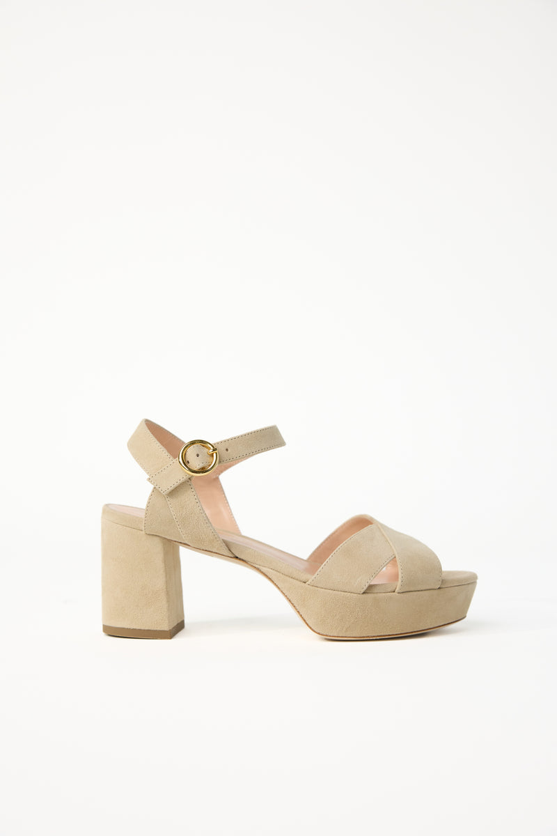 Deidre Suede Platform - Sand