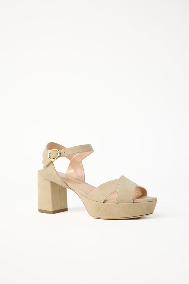 Deidre Suede Platform - Sand