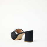 Merapi Raffia Mule - Black