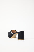 Merapi Raffia Mule - Black