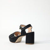 Deidre Raffia Platform - Black