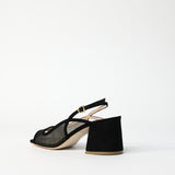 Cavalcade Slingback - Black Suede