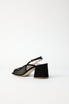 Cavalcade Slingback - Black Suede