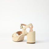 Deidre Raffia Platform - Natural