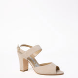 Manolo Blahnik Khiko Ankle Strap Slingback in Nude
