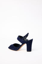 Khiko Ankle Strap Slingback - Navy
