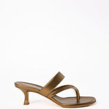 Manolo Blahnik Susa Mule Sandal in Bronze