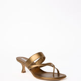 Manolo Blahnik Susa Mule Sandal in Bronze