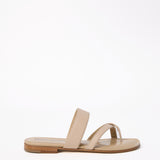 Manolo Blahnik Susa Flat Sandal in Nude