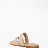 Manolo Blahnik Susa Flat Sandal in Nude