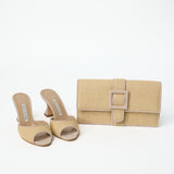 Manolo Blahnik Maycap Clutch in DCRM