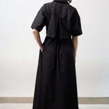 Maison Rabih Kayrouz Poplin Long Dress in Black