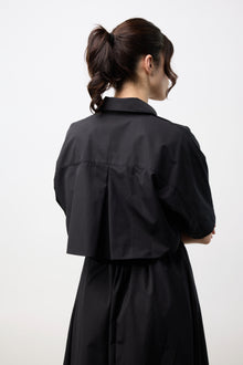 Poplin Long Dress - Black