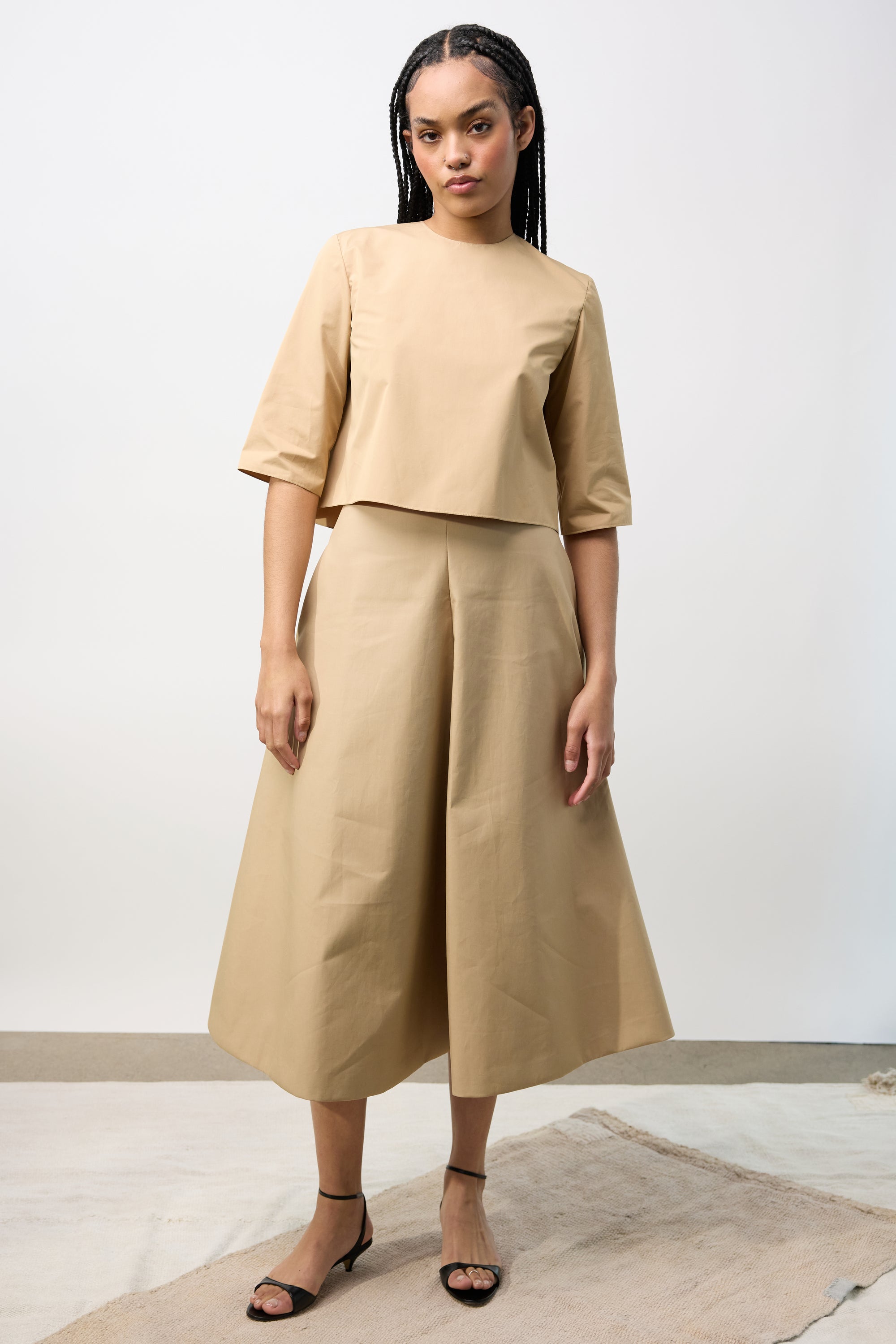 Bonded Cotton Skirt