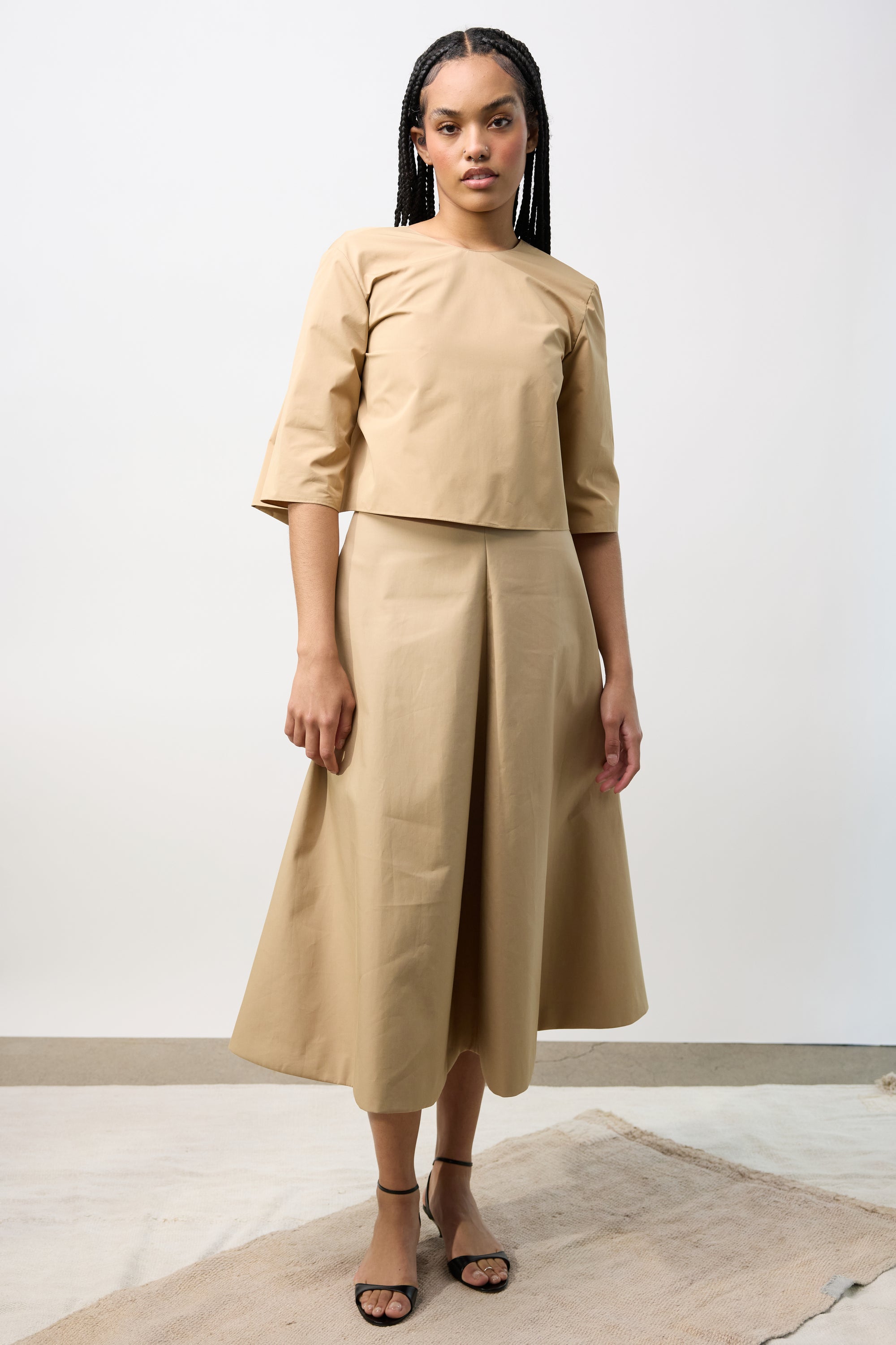 Bonded Cotton Skirt