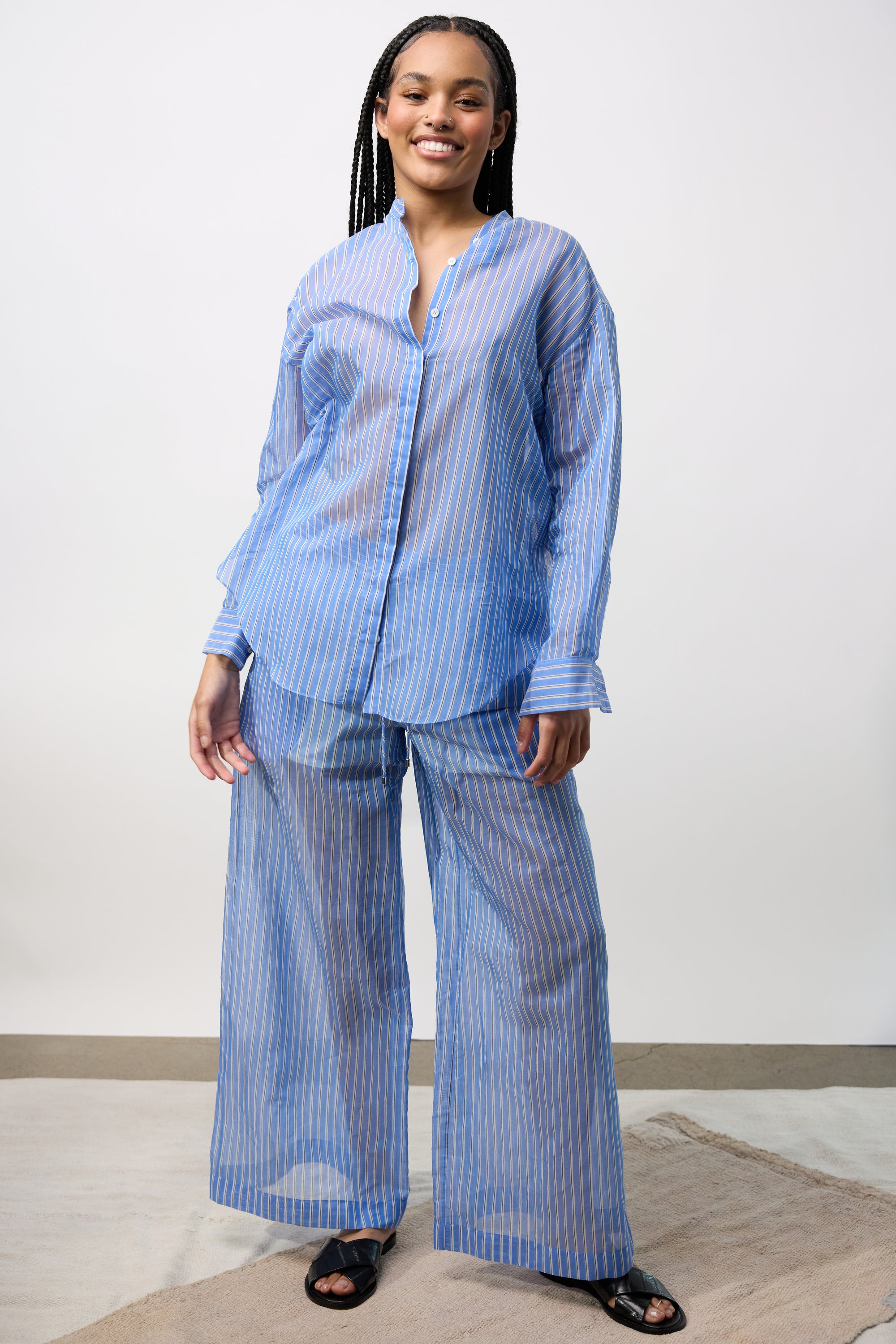 Stripes Cotton/Silk Shirt