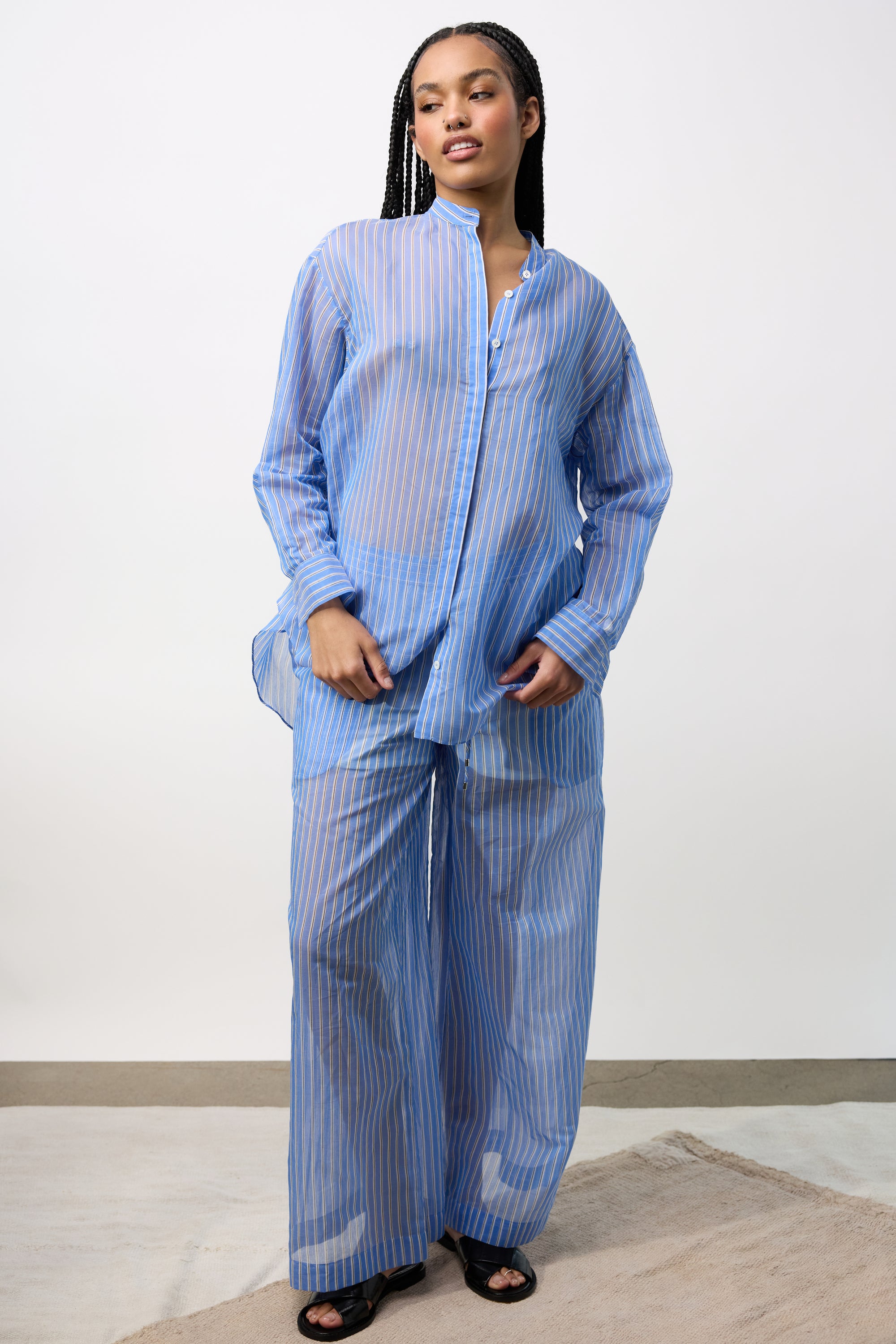 Stripes Cotton/Silk Shirt