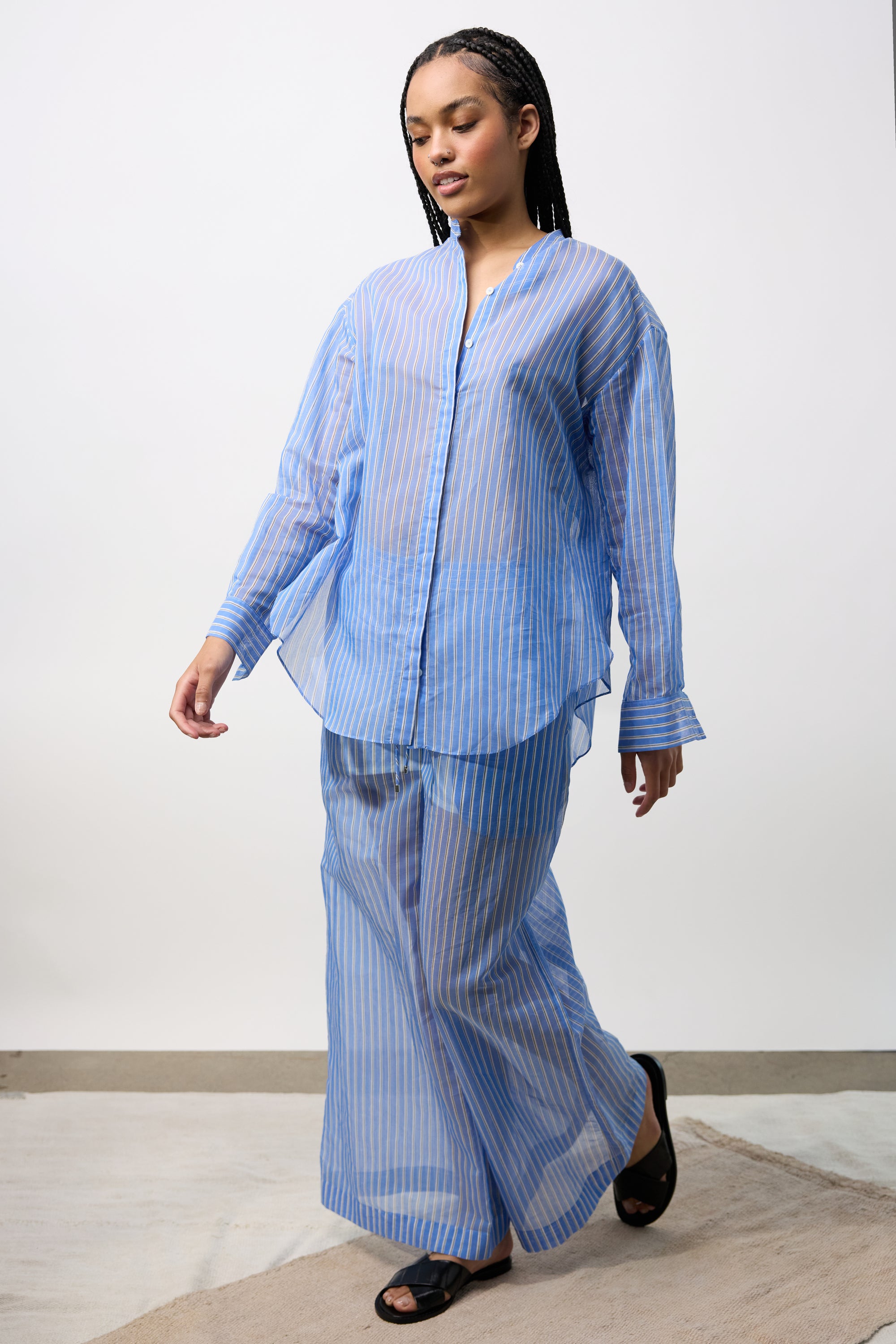 Stripes Cotton/Silk Shirt