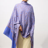 Yaser Shaw Embroidered Shawl - Purple Spirals