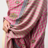 Yaser Shaw Embroidered Shawl - Pink/Floral