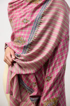 Embroidered Shawl - Pink/Floral