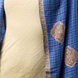 Yaser Shaw Embroidered Shawl - Blue/Purple