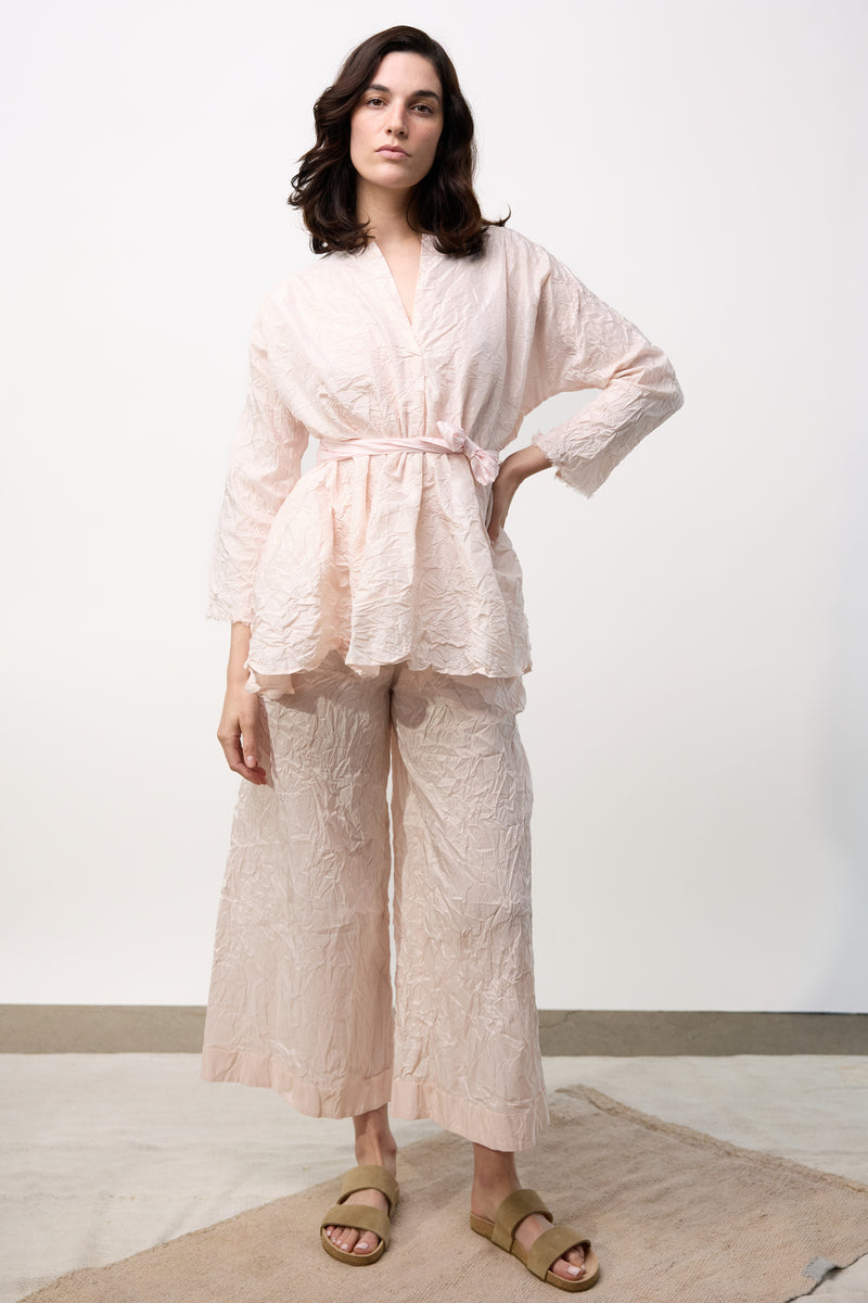 Spicchi Sn Collo Lavata Shirt - Rosa Pale