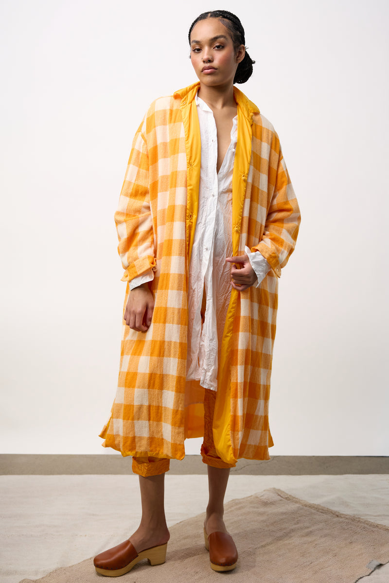 Uomo Larga Lunga Dbl Note Jacket - Giallo/Pann