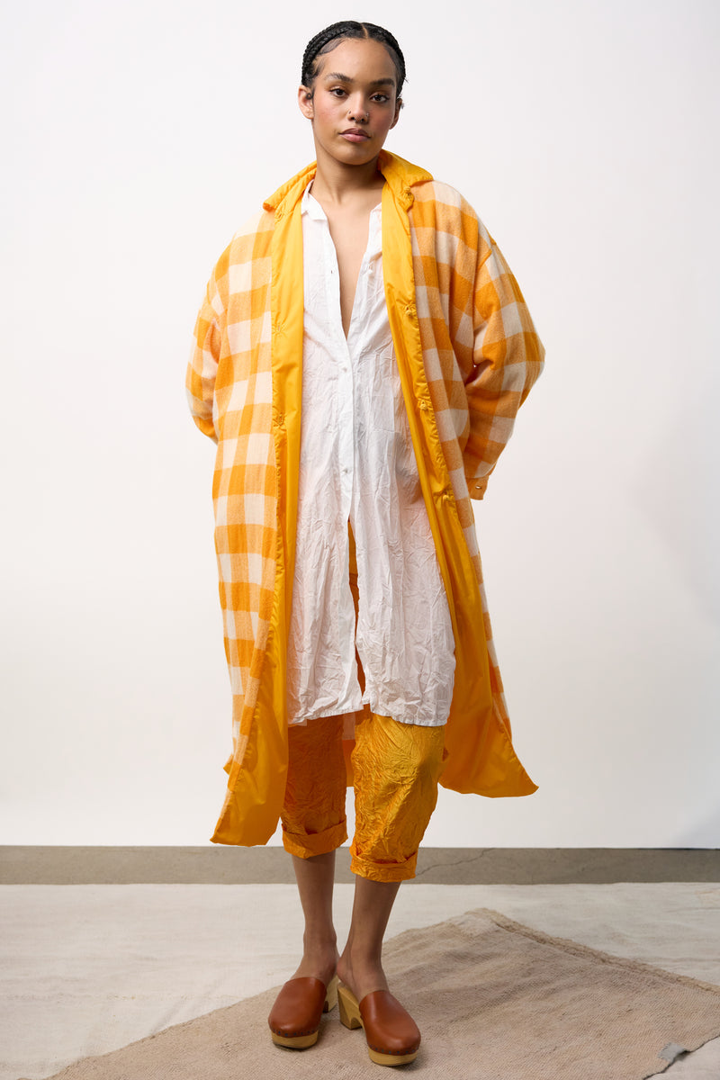 Uomo Larga Lunga Dbl Note Jacket - Giallo/Pann