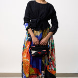 Gelso Arricciato Lavato Dress - Navy/Rosa