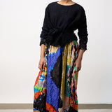 Gelso Arricciato Lavato Dress - Navy/Rosa