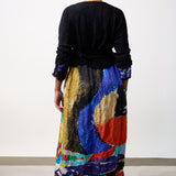 Gelso Arricciato Lavato Dress - Navy/Rosa