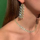 Marie-Hélène De Taillac 20K Yellow Gold Green Quartz Waterfall Earrings