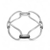 Ileana Makri Strong Link Bracelet with Black Diamonds