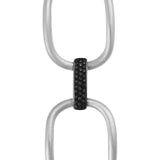 Ileana Makri 18K White Gold Strong Link Bracelet with Black Diamonds