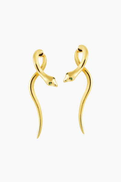 18K Yellow Gold Boa Earrings