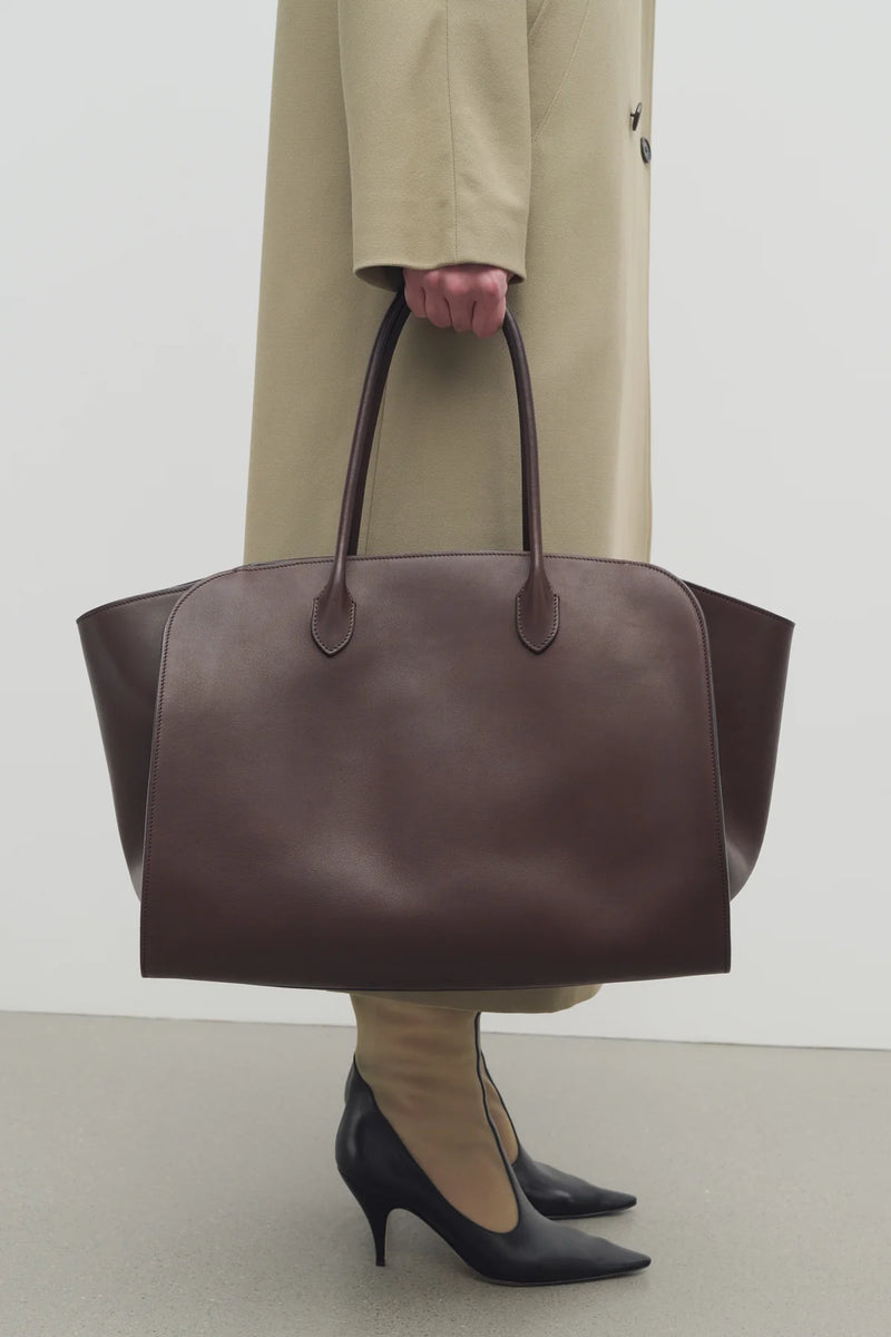 Marlo Tote Bag in Leather - Chestnut