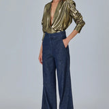SASUPHI Tuxedo Denim Trousers