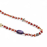 Ileana Makri Brown Agate Stripe Beaded Necklace (40cm)