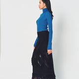 Lanvin Fringes Skirt in Wool and Polyamide