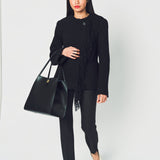 Lanvin Collarless Jacket in Silk, Wool and Polyamide